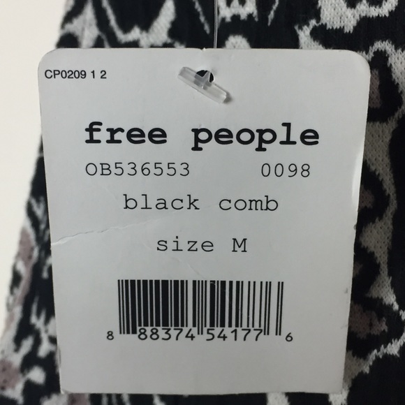 Free People Amelia Mini Dress Black Combo M - Picture 8 of 8